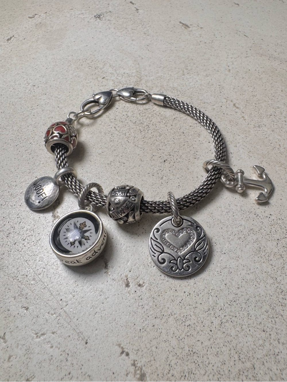 Brighton Silver Multi Charm Bracelet